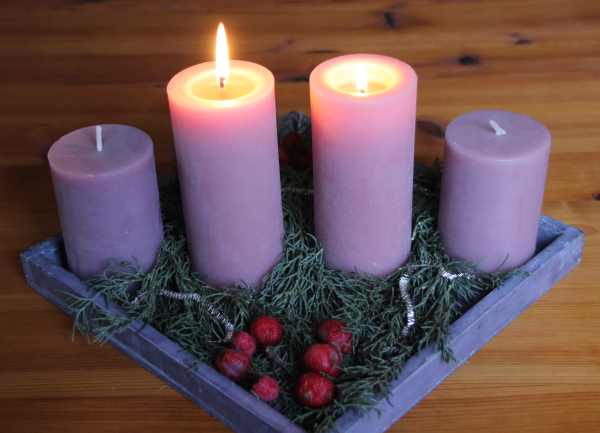 Adventskranz - zweite Kerze