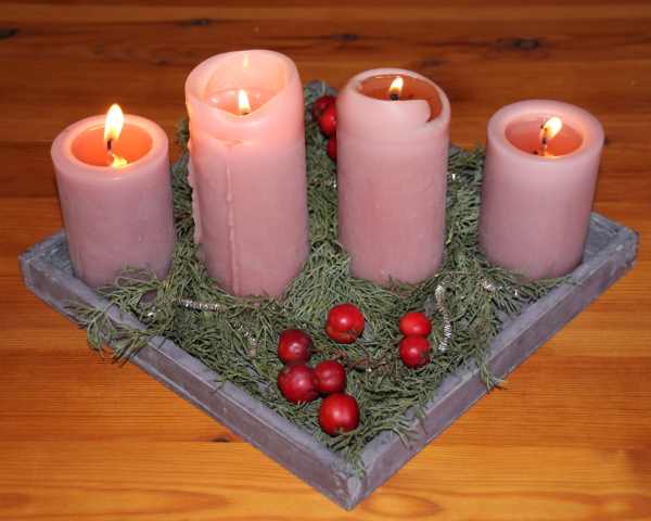 Adventskranz - vierte Kerze